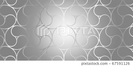 Tomoe pattern Japanese pattern background material New Year's card illustration 67591126