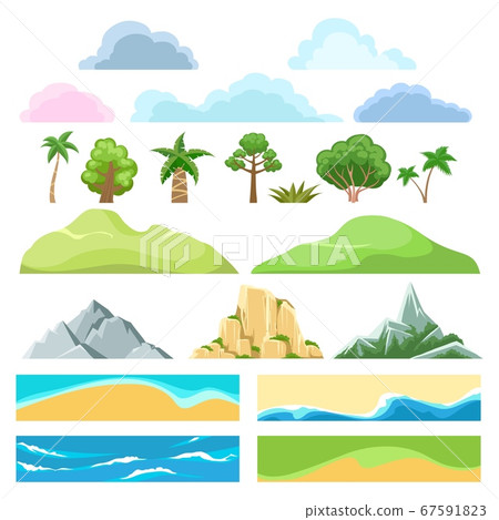 Landscape cartoon constructor 67591823