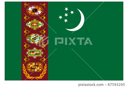 New World Flags 2:3Ver Turkmenistan 67593205