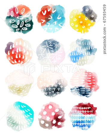 水彩污點_鎮靜大理石_總花紋木_白色 水彩污點_鎮靜大理石_總花紋木_白色 67593459