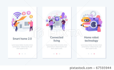 City and home with cognitive intelligence app interface template.. City and home with cognitive intelligence app interface template.. 67593944