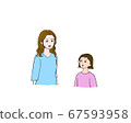 女人和女孩笑著說話 67593958
