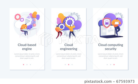 Cloud engineering services app interface template. 67593973
