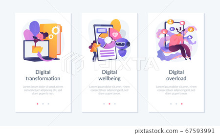 World digitalization app interface template. 67593991