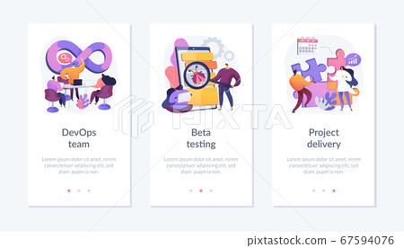 Agile project management webpage template. 67594076