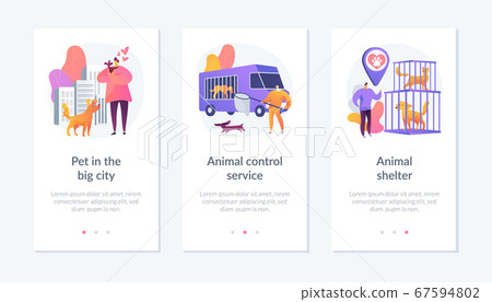 Pet maintenance app interface template. 67594802