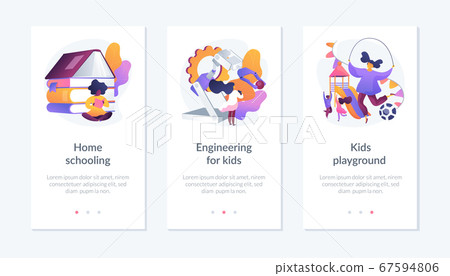 Kids education and development app interface template. Kids education and development app interface template. 67594806