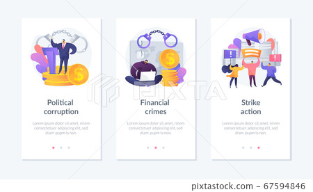 Political crisis app interface template. 67594846