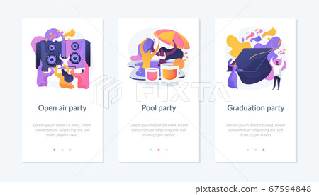 Outdoor party app interface template. 67594848