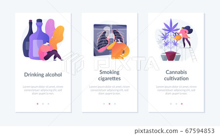 Addictions app interface template. 67594853