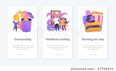 Bad habits app interface template. Bad habits app interface template. 67594854