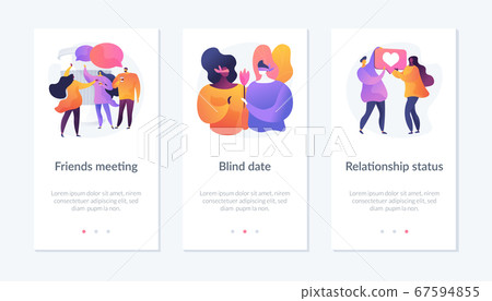 People relationship app interface template. 67594855