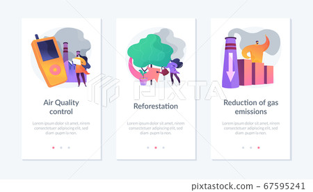 Environment protection measures, flora restoration, atmosphere purification app interface template. Environment protection measures, flora restoration, atmosphere purification app interface template. 67595241