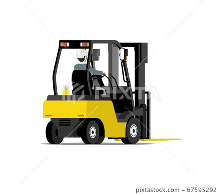 Forklift (diagonally facing backward) FORKLIFT TRUCK 67595292
