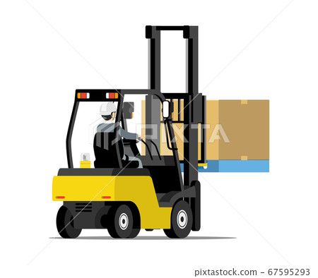Forklift (diagonally facing backward) FORKLIFT TRUCK 67595293