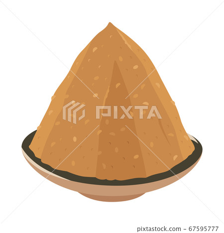 Illustration of miso, a Japanese fermented food. 67595777