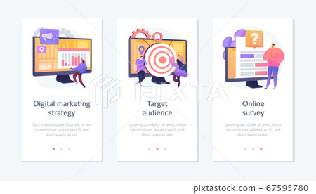Marketing research app interface template. 67595780