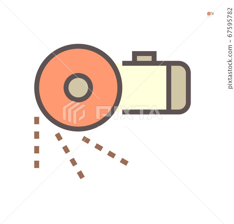 Welding cleaning by grinding equipment vector icon 67595782