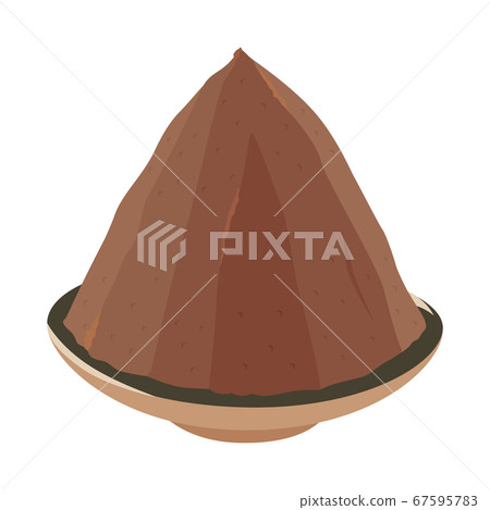 Illustration of red miso, a Japanese fermented food. 67595783