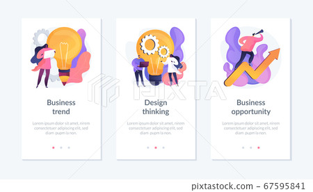 Business model innovation app interface template. 67595841