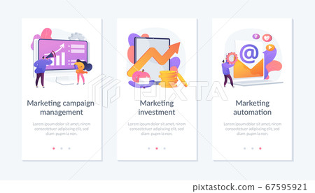 Marketing campaign app interface template. 67595921