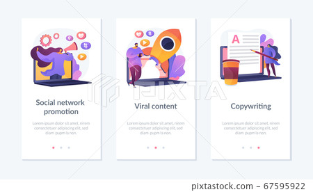 Social media management app interface template. Social media management app interface template. 67595922