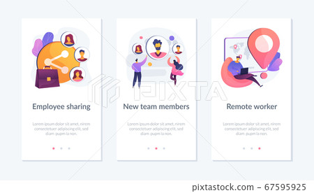 Work conditions app interface template. 67595925