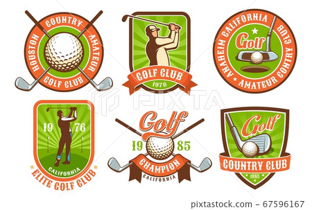 Golf club vintage badges and logos set 67596167