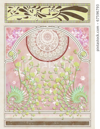 Mucha style frame Mucha style frame 67596793