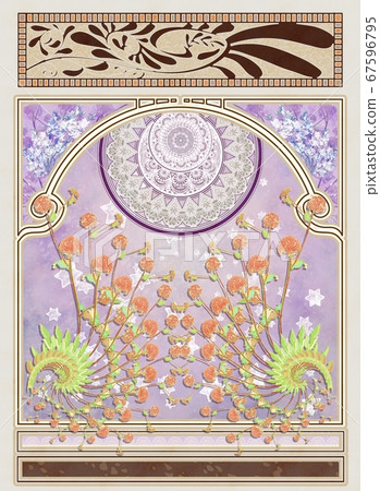Mucha style frame Mucha style frame 67596795