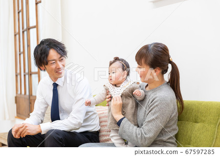 3 people family 3 people family 67597285