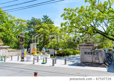 大ori公園北入口西公園入口側 照片素材 圖片 圖庫