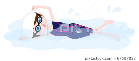 游泳的女人 67597858