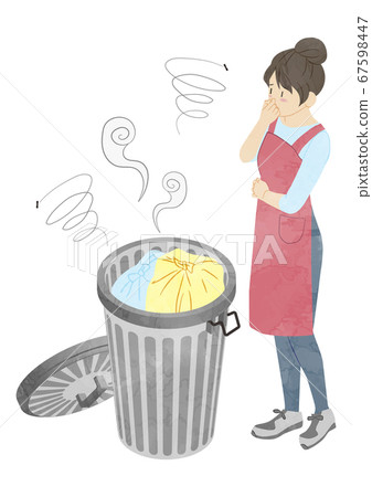 Trash thrown away housewife smell 67598447
