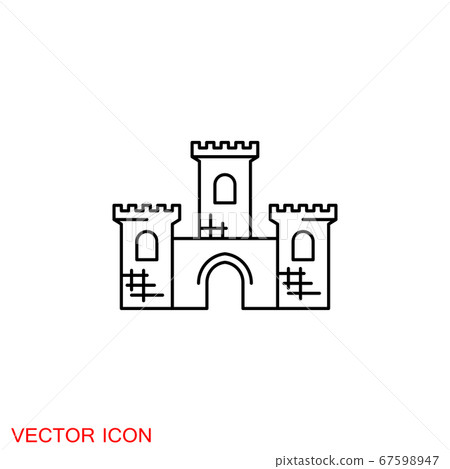 Castle icon. Castle tower icon or symbol. Vector Castle icon. Castle tower icon or symbol. Vector 67598947