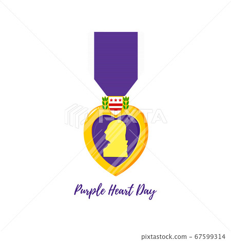 Purple Heart Day. Isolated vector badge Purple Heart Day. Isolated vector badge 67599314