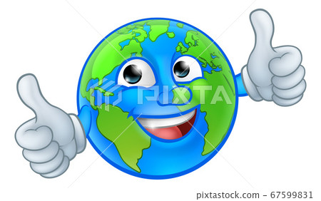 Earth Globe World Mascot Cartoon Character 67599831