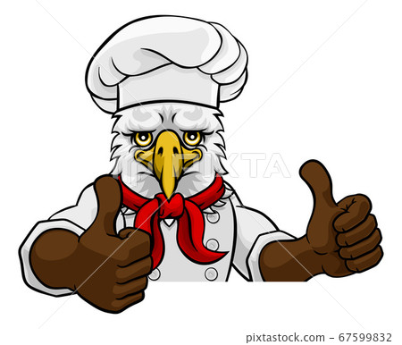 Eagle Chef Mascot Sign Cartoon Character - Stock Illustration [67599832] -  PIXTA