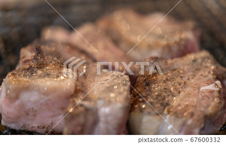 Charcoal grilled domestic _ Pork spare rib (rose with bone) 67600332
