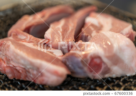 木炭烤_豬肉排骨(帶骨的玫瑰) 木炭烤_豬肉排骨(帶骨的玫瑰) 67600336