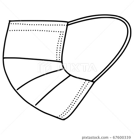 Hand Drawn Medical mask isolated on white 67600339