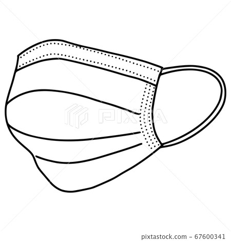 Hand Drawn Medical mask isolated on white 67600341