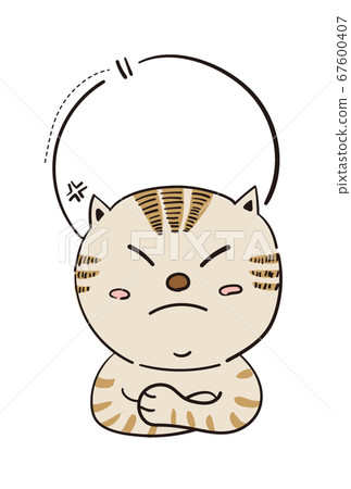 Illustration of an angry cat like drawn with a millipen and a marker Illustration of an angry cat like drawn with a millipen and a marker 67600407