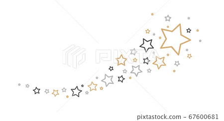 christmas golden falling star decoration isolated on white background 67600681