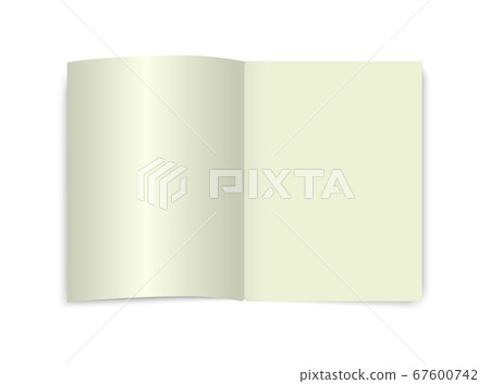 open book blank cover view back Stock Vector