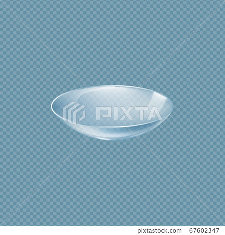 Template of clear eye contact lens, realistic vector illustration isolated. Template of clear eye contact lens, realistic vector illustration isolated. 67602347