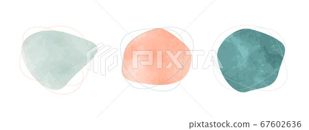 Watercolor frame set / cute / fashionable / texture / frame / background 67602636