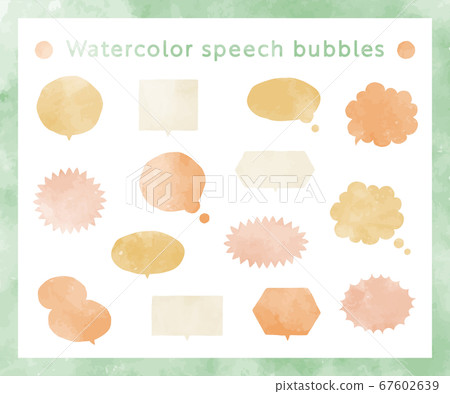 水彩氣球一套/插圖/講話泡泡/時尚/可愛 67602639