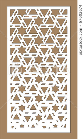 Shade screen, privacy fence template. Laser cut vector panel, screen, fence, divider. Cnc decorative pattern, jali design, interior element. Islamic , arabic laser cutting 67602674