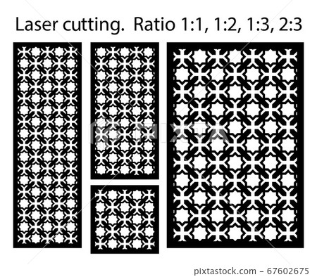 Laser cutting vector panel template. Cnc decor pattern, jali design, interior partition. Islamic,arabic laser cutting pattern Laser cutting vector panel template. Cnc decor pattern, jali design, interior partition. Islamic,arabic laser cutting pattern 67602675